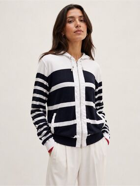 Paul Shark Yachting Zip Hoodie Jacket Stripe Italy XL